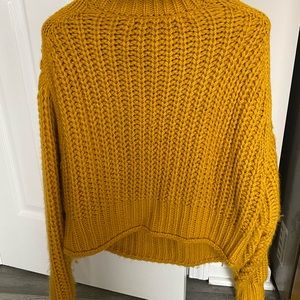 Knitted Mustard turtleneck sweater